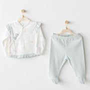 Andywawa Kız  Bebek Zıbın Takım 2'li  Set- Love Family Mint