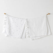 Andywawa Yazlık Kız Bebek Müslin Battaniye 85x90 cm 2'li Beyaz