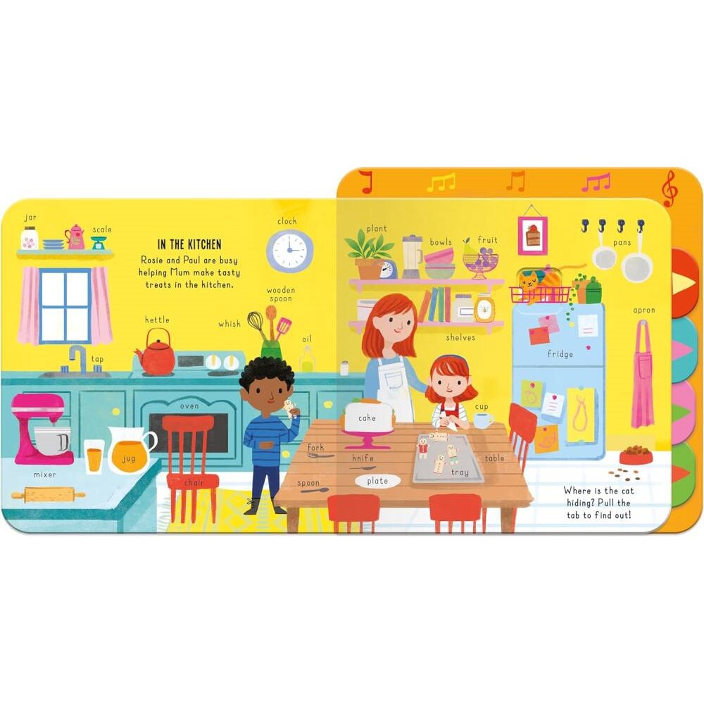 North Parade Publishing At Home (Pull-Tab Sound Book) - Eğitici Oyuncak - Görsel 6