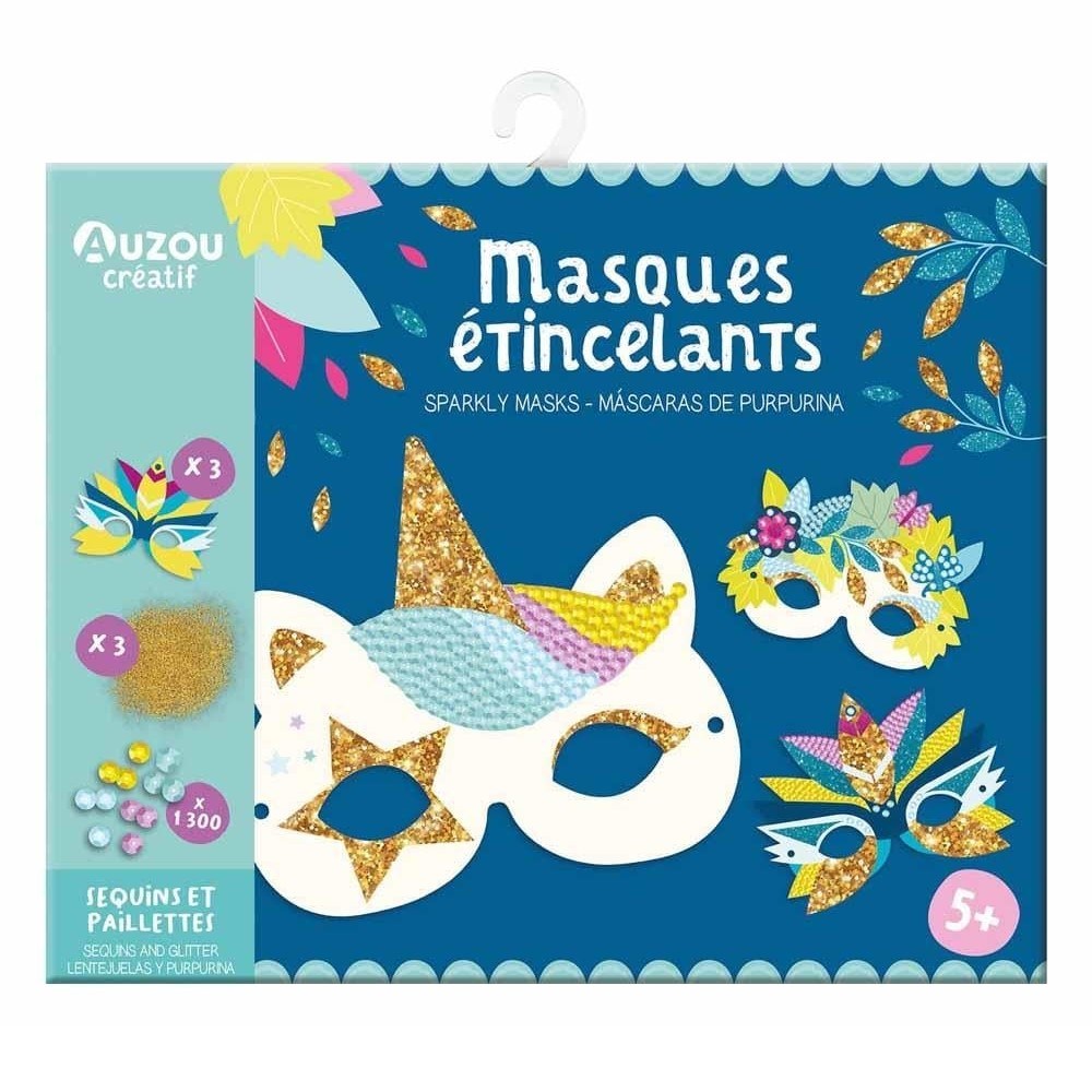 Auzou Toys Küçük Sanatçının Etkinlik Seti -Parıltılı Maskeler STD