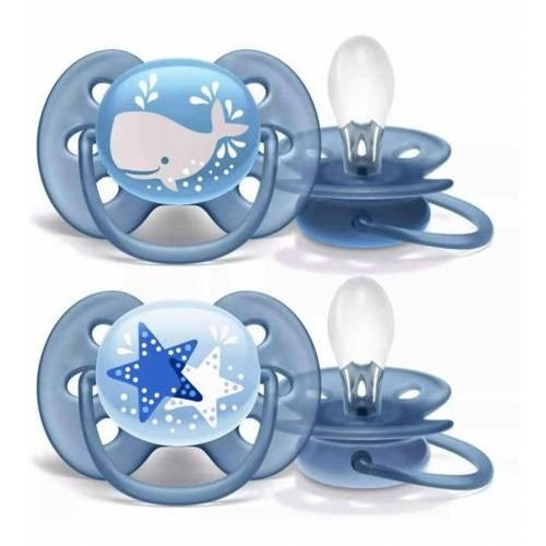 Avent Ultra Soft Desenli Emzik İkili 6-18 Ay Erkek STD