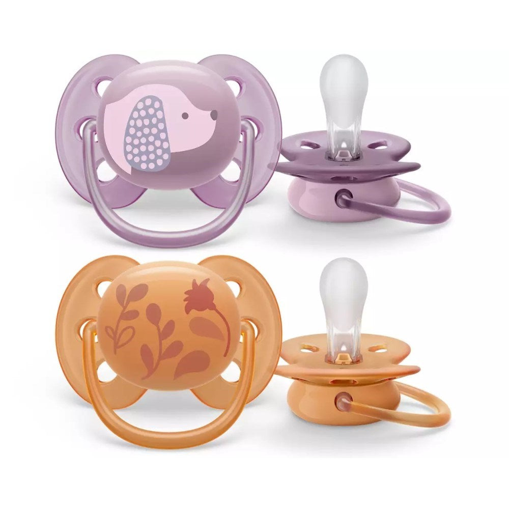 Avent Ultra Yumuşak 2'li Emzik 6-18 Ay Kız STD