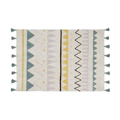 Lorena Canals Halı - Azteca Natural- Vintage Mavi 120x160