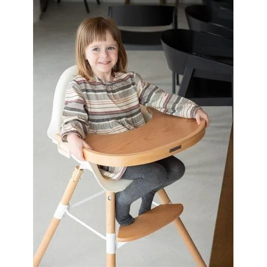 Childhome Evolu 2 Mama Sandalyesi Beyaz Natural Tepsi