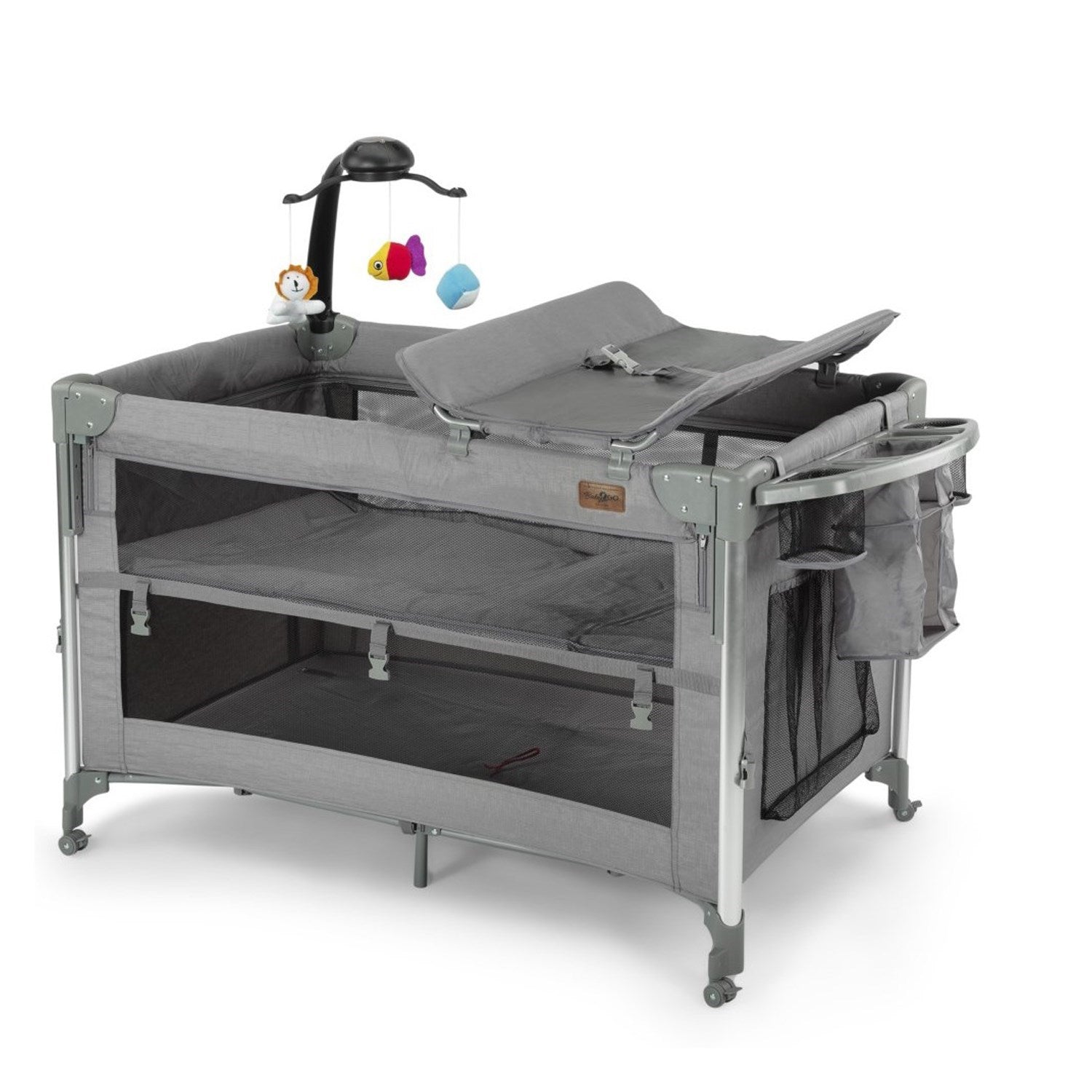 Baby2Go Luna Otomatik Anne Yanı Beşik 70x110 cm - Gri