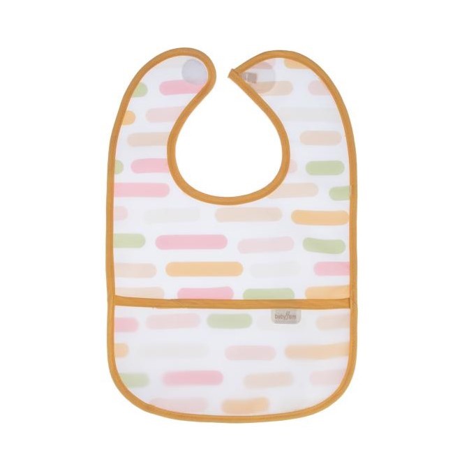 BabyJem Leke Tutmaz Önlük- Pastel Şeritler STD
