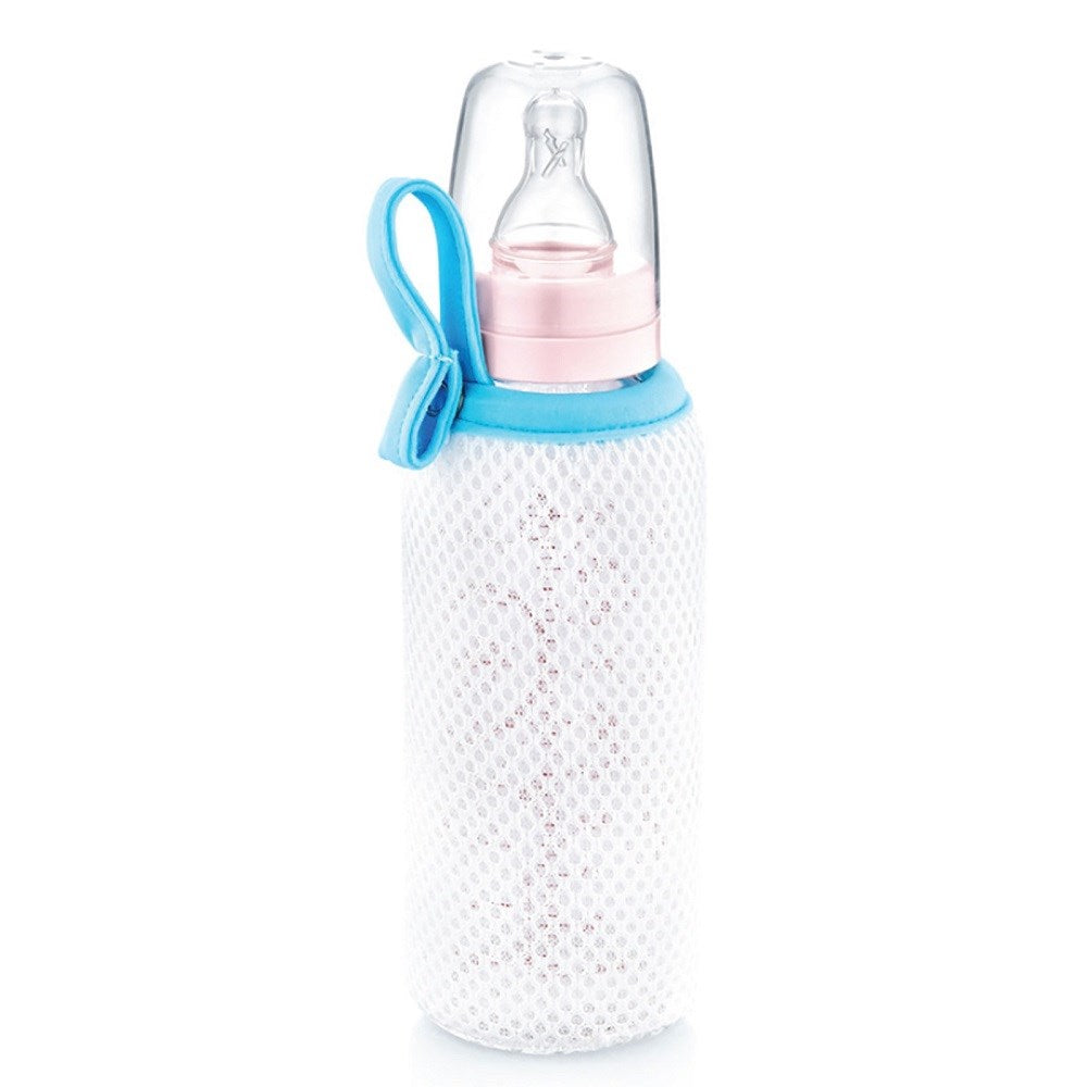 BabyJem Soft Biberon Kılıfı Büyük Boy Beyaz - Mavi