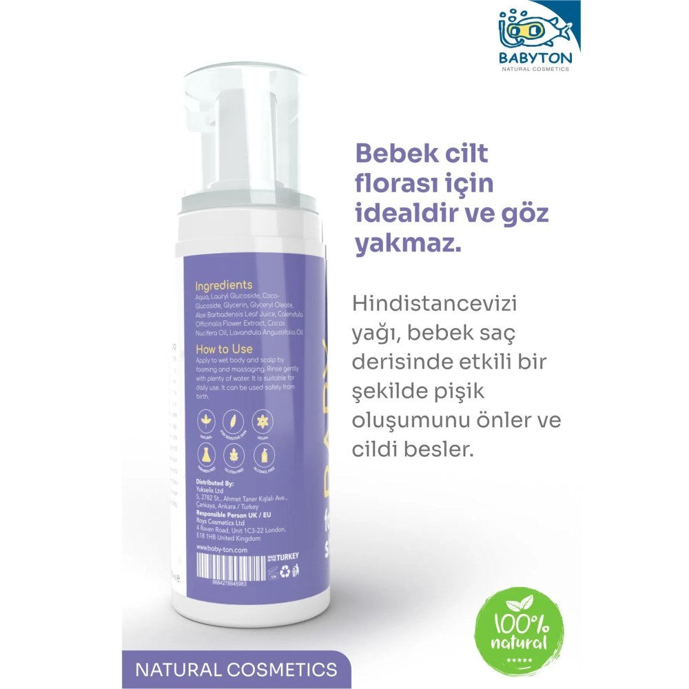 Babyton Baby Foaming Shampoo 150 ml (Köpük Konak Önleyici)