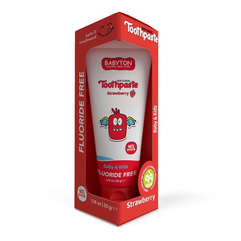 Babyton Bebek ve Çocuklar için Organik Diş Macunu Çilek Aromalı