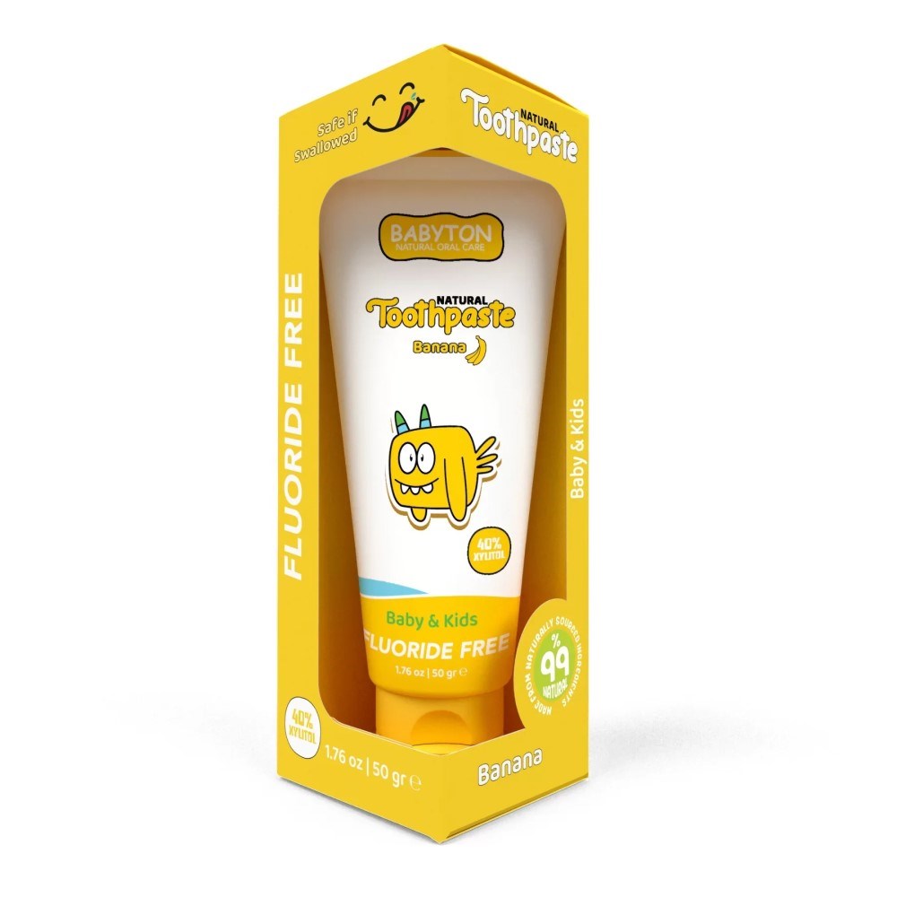Babyton Bebek ve Çocuklar için Organik Diş Macunu Muz Aromalı