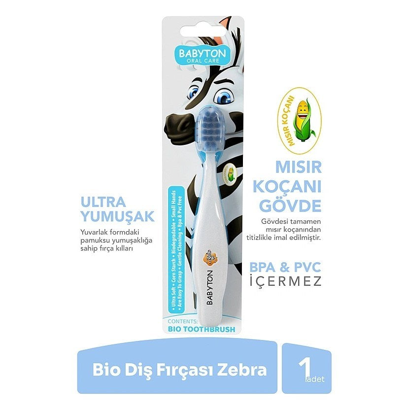 Babyton Bio Diş Fırçası Zebra STD