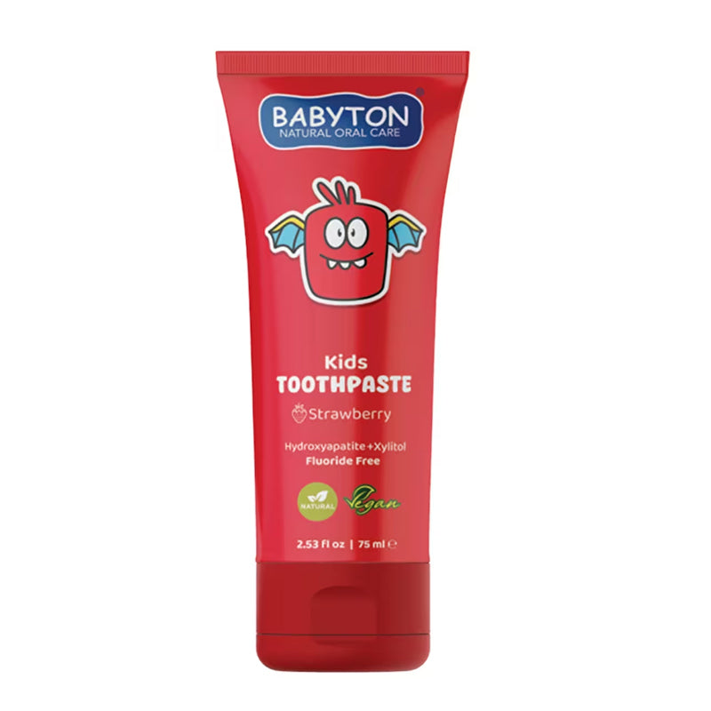 Babyton Doğal Çilek Hidroksiapatit+Ksilitol Diş Macunu Florürsüz 75 ml