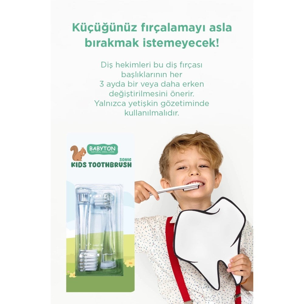 Babyton Pilli Fırça Yedek Başlık 2' li STD