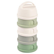 Beaba 4 Katmanlı Süt Tozu Kutusu Ve Atıştırmalık Kabı  (Cotton White/Sage Green)