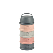 Beaba 4 Katmanlı Süt Tozu Kutusu Ve Atıştırmalık Kabı (Mineral Grey/ Pink)