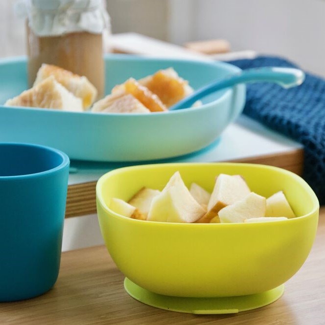 Beaba 4Lü Silikon Beslenme Tabak Seti Blue