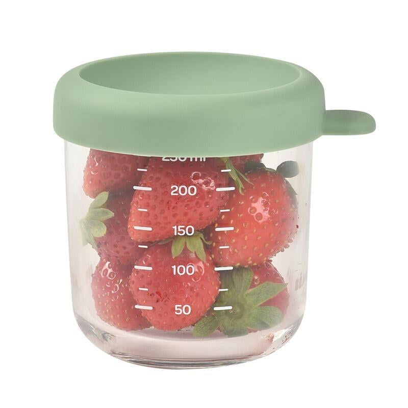 Beaba Bebek Cam Mama Saklama Kavanozu 250 Ml, Sage Green