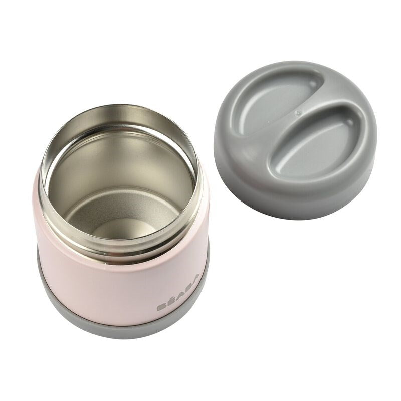 Beaba Paslanmaz Çelik Yiyecek Termosu (Dark Mist/Light Pink)