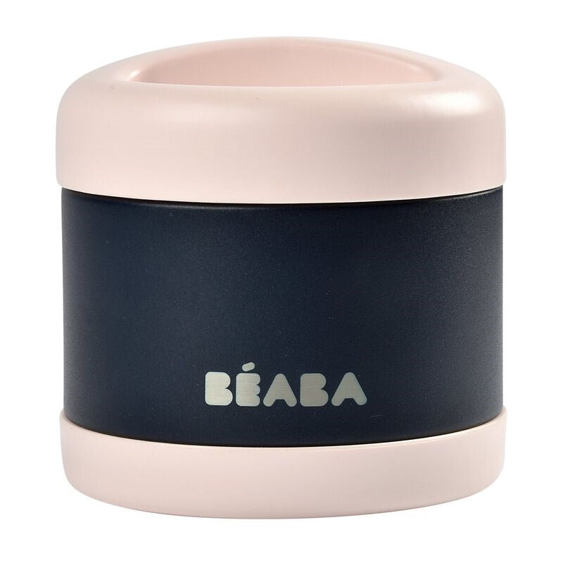 Beaba Paslanmaz Çelik Yiyecek Termosu (Light Pink/Dark Blue)