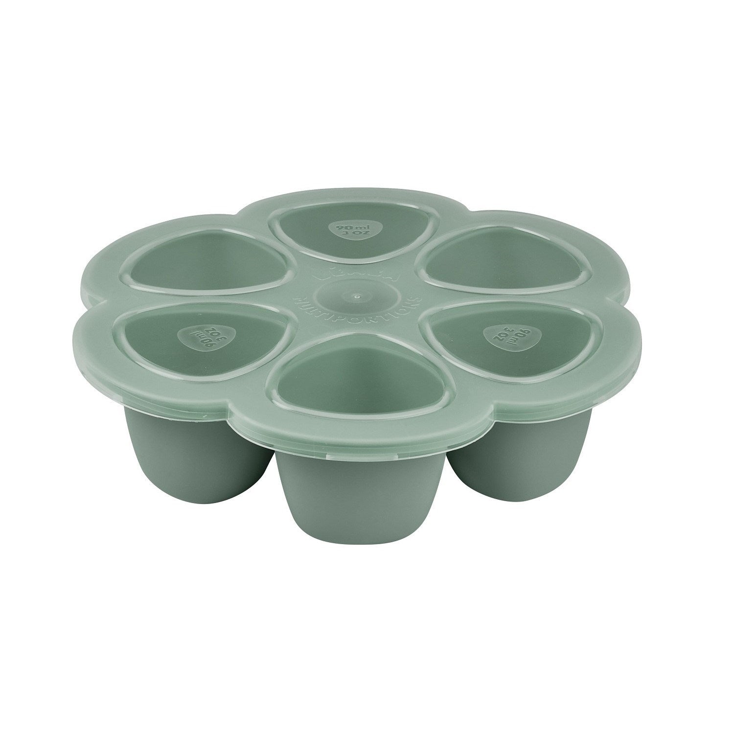 Beaba Silikon 6Lı Sıcak & Soğuk Saklama Kabı Sage Green 6 X 90 Ml