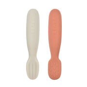 Beaba Silikon Kaşık Seti, Terracotta/Velvet Grey