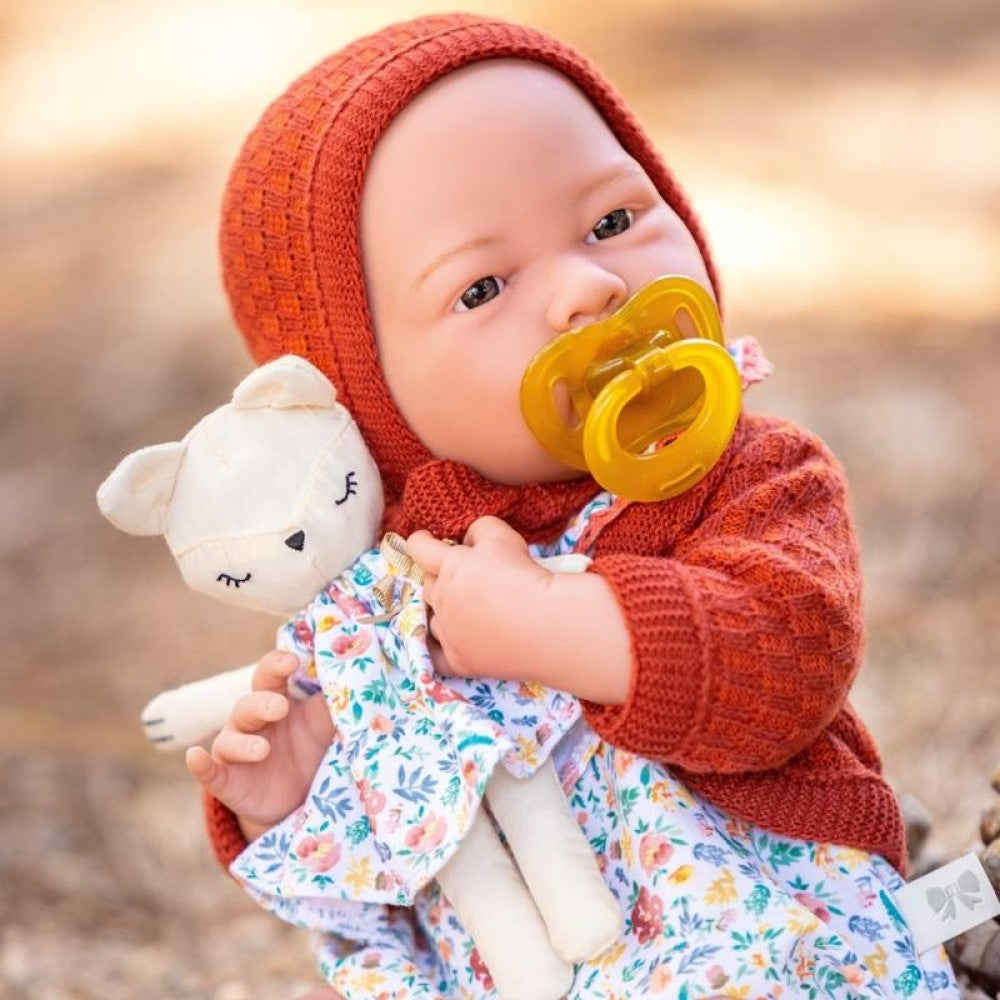 Berenguer Oyuncak Bebek 38 cm - Kiremit Hırka ve Kedili