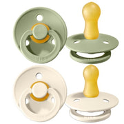 Bibs Colour Bebek Doğal Kauçuk 2'li  Emzik Sage / Fildişi  0-6 Ay Yeşil
