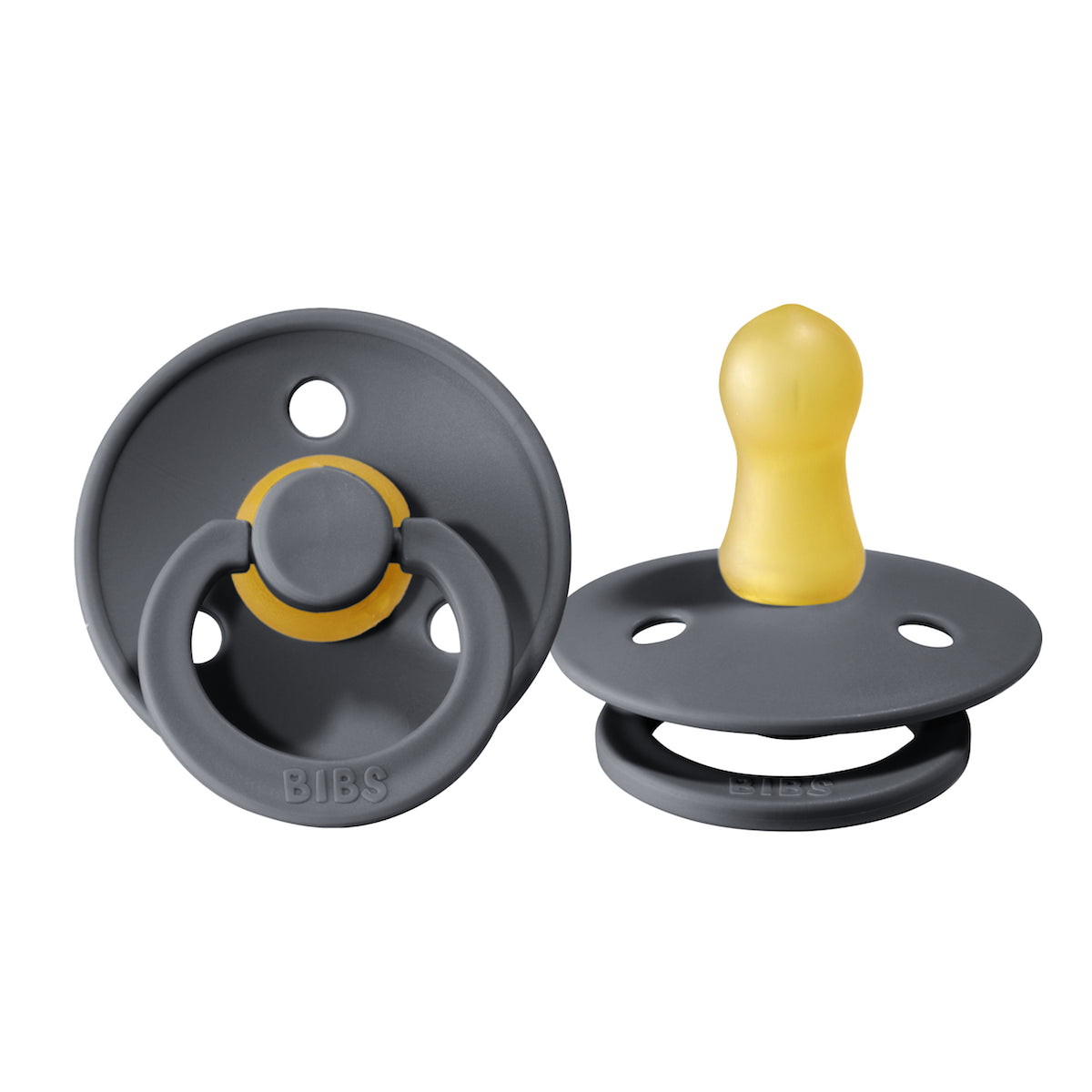 Bibs Colour Bebek Doğal Kauçuk Emzik Iron 0-6 Ay Gri