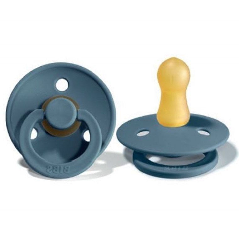 Bibs Colour Bebek Doğal Kauçuk Emzik Petrol Green 0-6 Ay Gri