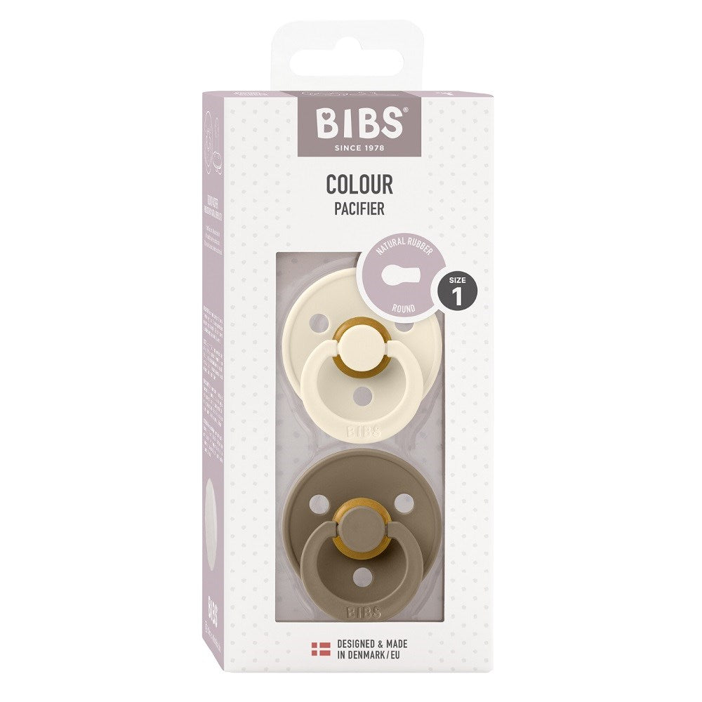 Bibs Colour İkili Kauçuk Emzi Ivory/ Dark Oak 0-6 Ay Kahverengi