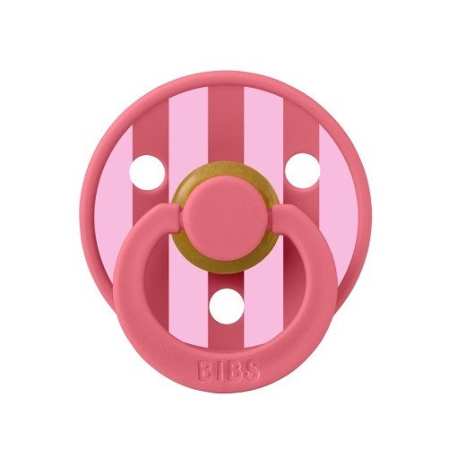 Bibs Studio Colour Block Kauçuk Emzik Pink 0-6 Ay Pembe