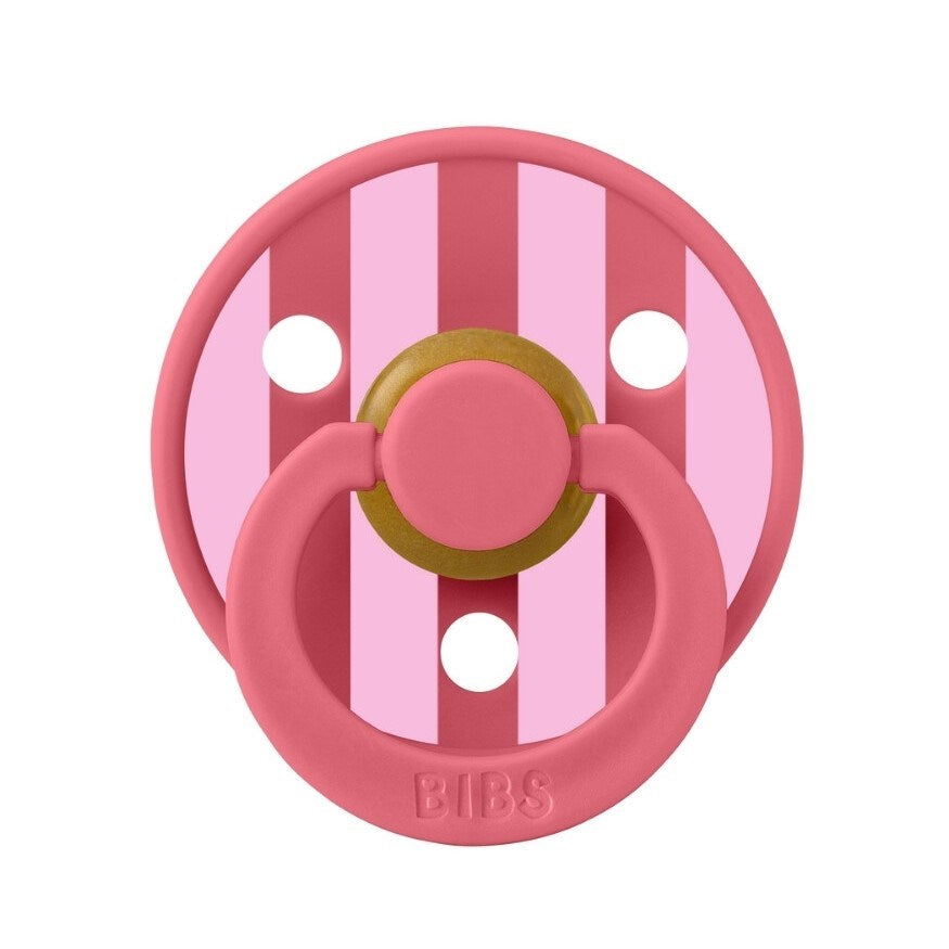 Bibs Studio Colour Block Kauçuk Emzik Pink +6 Ay Pembe