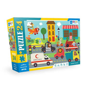 Blue Focus 24 Parça Puzzle Transport- Taşıtlar