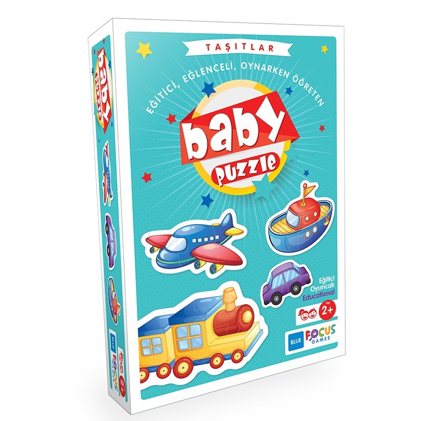 Blue Focus Baby Puzzle - Taşıtlar