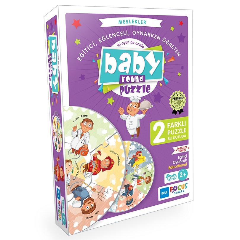 Blue Focus Baby Round Puzzle - Meslekler