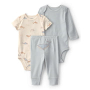 Carter's Kışlık Layette Erkek Bebek Body Takım 3'lü Set Mavi