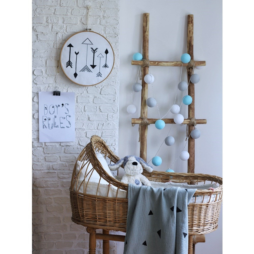 Boule De Petite Işıklı Top Blue Gray