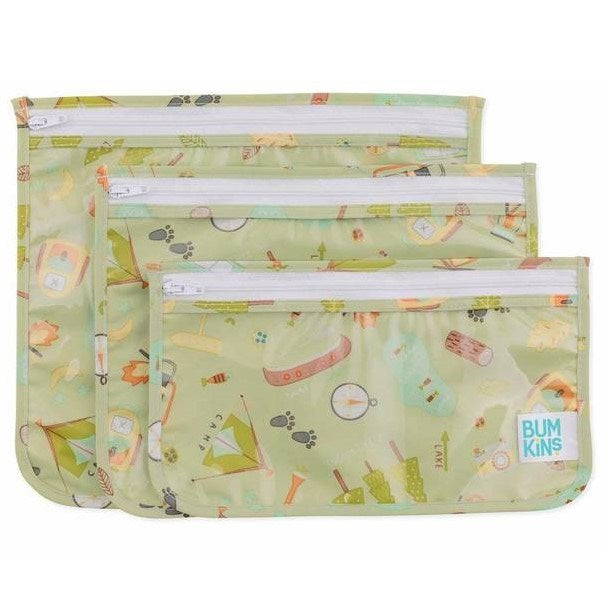 Bumkins 3'lü Şeffaf Seyahat Çantası - Camp Gear