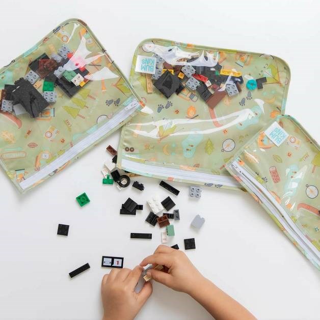 Bumkins 3'lü Şeffaf Seyahat Çantası - Camp Gear