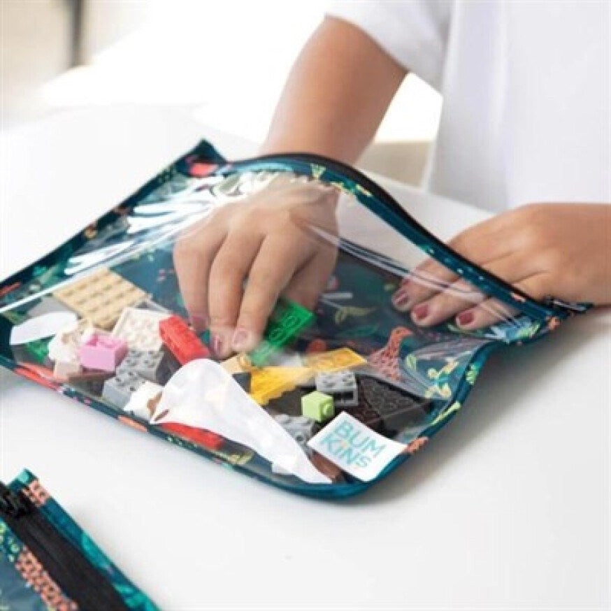 Bumkins 3'lü Şeffaf Seyahat Çantası - Jungle