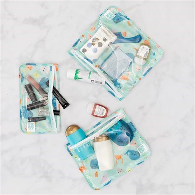 Bumkins 3'lü Şeffaf Seyahat Çantası - Ocean Life