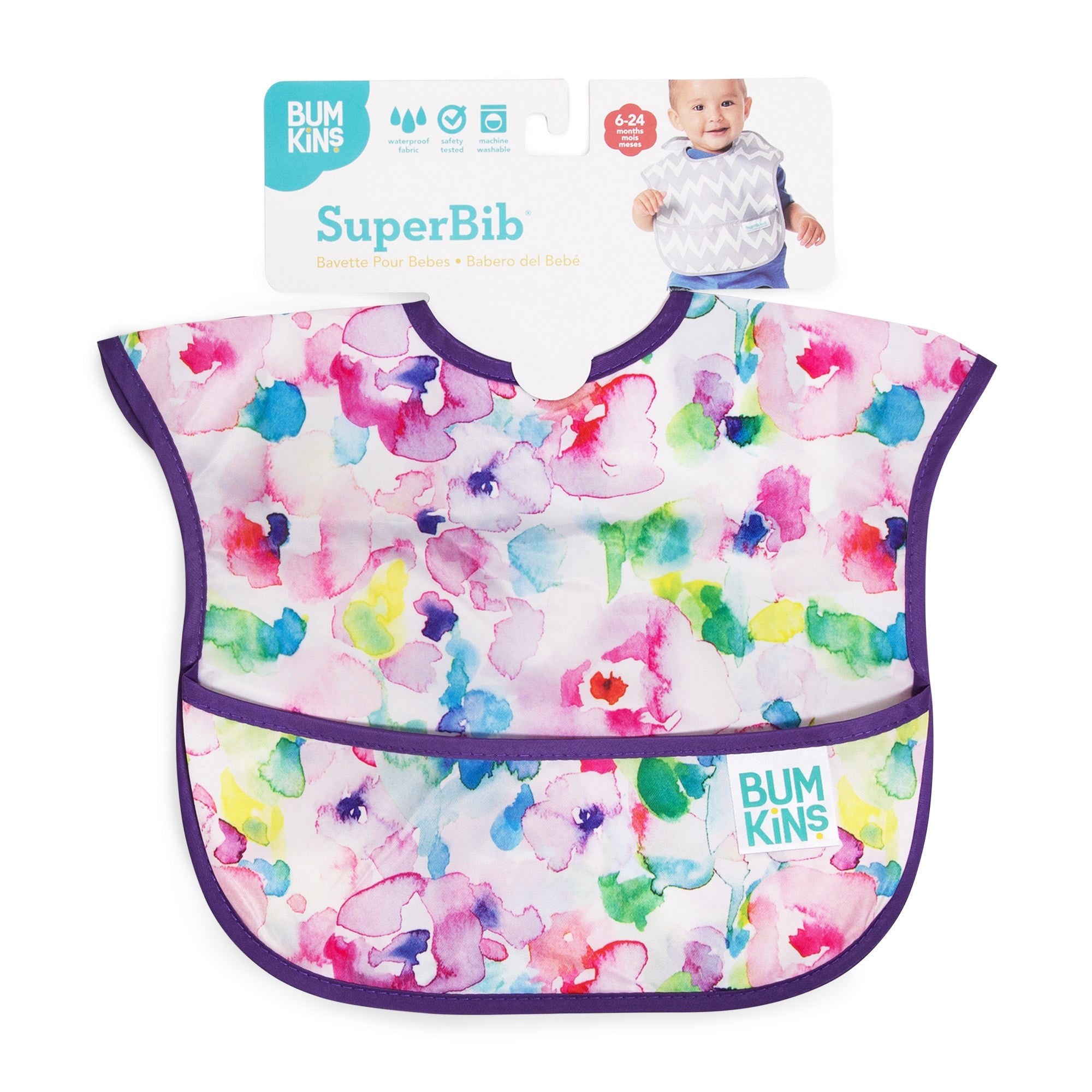 Bumkins SuperBib Önlük (6-24 Ay) - Watercolor