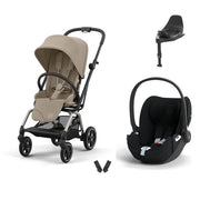 Cybex Eezy S Twist+2 360° Travel Sistem | Almond Beige & Cloud T Plus Bazalı Sephia Black