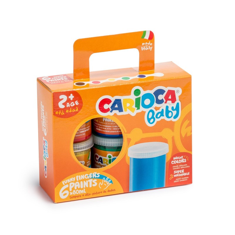 Carioca Bebek Süper Yıkanabilir Parmak Boyası 6'lı 80 gr STD