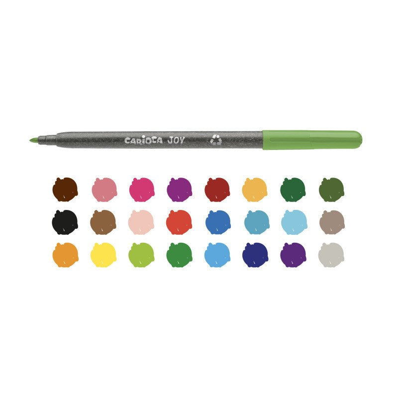 Carioca Ecofamily Joy Süper Yıkanabilir Keçeli Boya Kalemi 24'lü STD