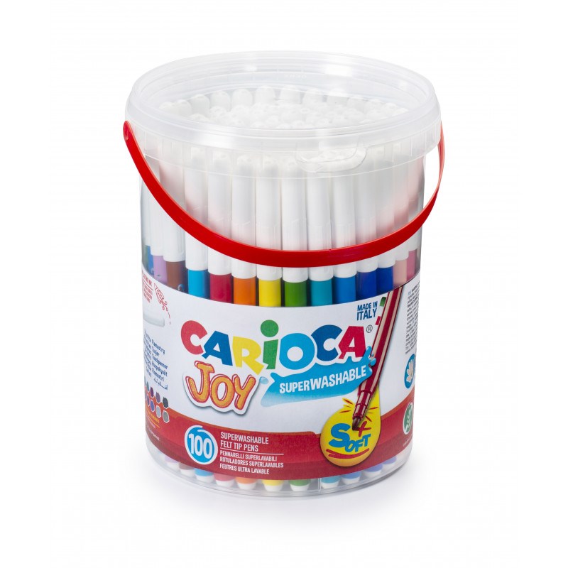 Carioca Joy Süper Yıkanabilir Keçeli Boya Kalemi 100'lü Kova STD