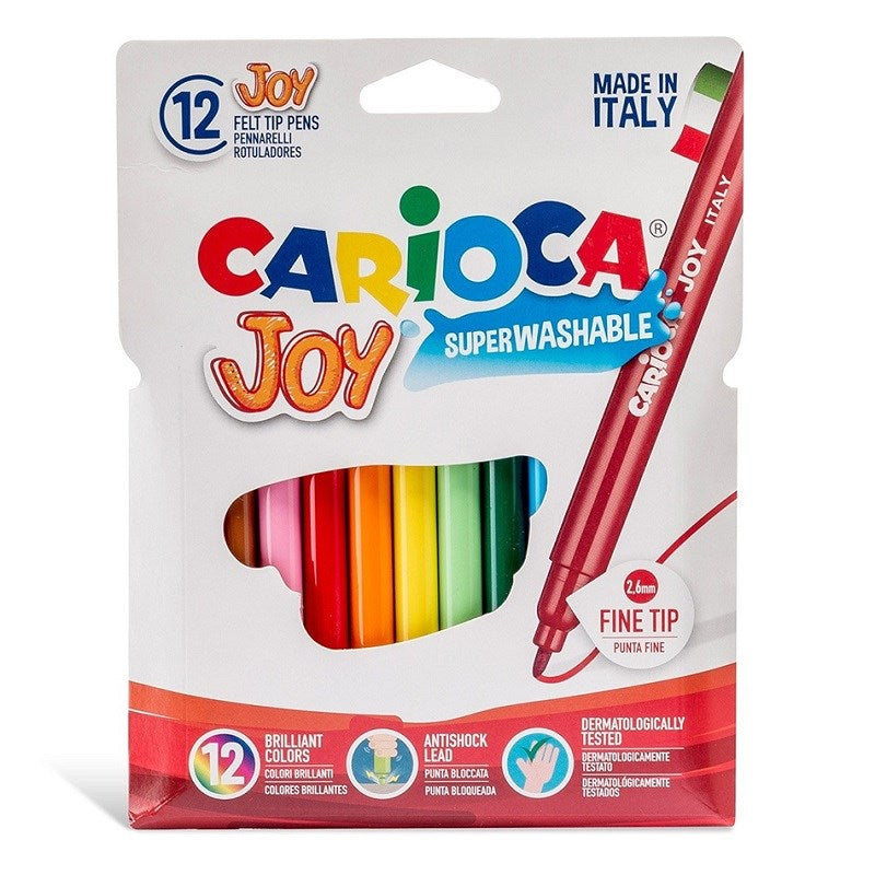 Carioca Joy Süper Yıkanabilir Keçeli Boya Kalemi 12'li STD