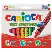 Carioca Jumbo Elleri Kirletmeyen Yıkanabilir Pastel Boya Kalemi 12'li STD