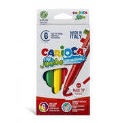 Carioca Jumbo Süper Yıkanabilir Keçeli Boya Kalemi 6'lı STD