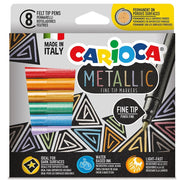 Carioca Keçeli Boya  Kalemi Metalik 8 Adet